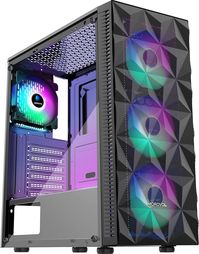 The 621 pc case is pre-installed with 4 RGB 120mm case fans, which are fixed RGB lighting capable and can provide considerable airflow to enhance cooling