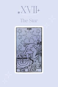 The Star card represents hope, bright future, serenity and optimism.