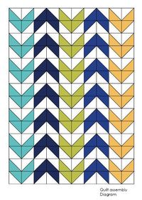 Arrow Quilt,Twin Quilt Pattern, Digital Quilt Pattern, Easy Beginner Pattern…