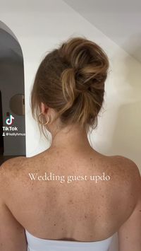 Easy wedding guest updo