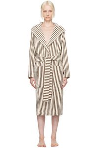 Tekla - Brown & Off-White Classic Bathrobe