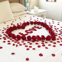 1200 Pieces of Red Rose Petals for Valentines, wedding, date idea.