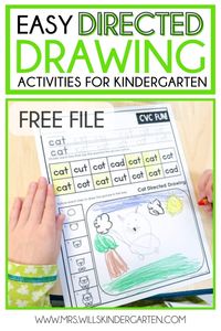 Have fun with these of directed drawing for kindergarten and download a free file! Explore our directed drawing activities and guided drawing activities for your kindergarten and first grade students. Perfect for little artists to learn, create, and have fun. Themes, phonics and more!