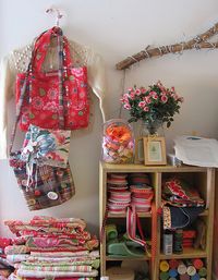 My Bohemian Home ~ Work Spaces  The lovely craft room of designer Tamar Schechner