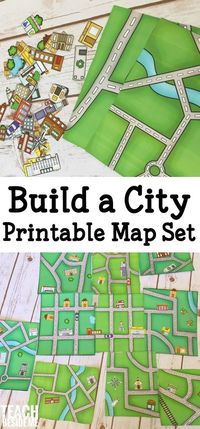 build a city map- printable geography set