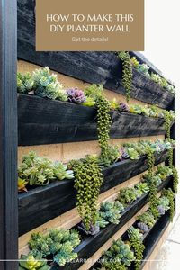 Want to update your outdoor space? Learn how to make this giant DIY planter wall!