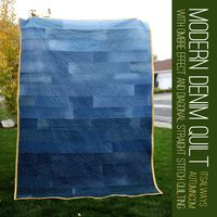 modern denim quilt - looks amazing, but pretty easy to put together