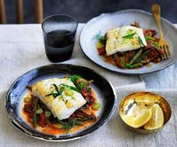 Barramundi recipe with braised green beans, dill and mint | Gourmet Traveller