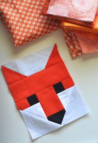 Fox Quilt Pattern.  I want to make this next, I love foxes.  Craft | DIY | Quilting