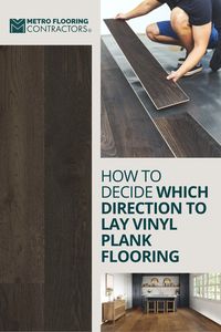 Luxury vinyl planks can be laid horizontally or vertically or have a herringbone or diagonal pattern. The direction of the flooring changes the look and feel of the room. When considering which way vinyl plank flooring should run, there are a few factors you can consider to make your decision easier—learn more on our blog! #vinylflooring #lvp #vinylplank #vinylplankfloors #vinylplankflooring #luxuryvinylplank #flooringinstallation #installinglvp