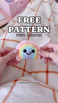 🌈 Free Pattern (mini tutorial) ☁️ I have been recently market prepping some adorable weather plushies and decided to design my own… | Instagram