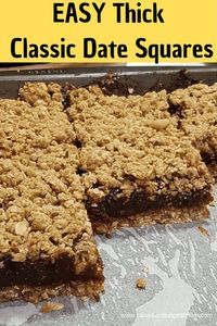 Extra-Thick Classic Date Squares - Canadian Budget Binder