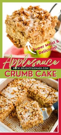 Applesauce Crumb Cake - EASY Applesauce Coffee Cake Recipe!