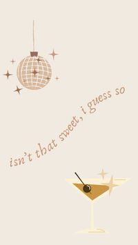 isnt that sweet i guess so, thats that me espresso, sabrina carpenter, short n sweet lyrics, espresso lyrics, iphone wallpaper, phone background, mirrorball, that girl aesthetic, espressotini, neutral vibes