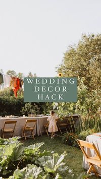 tess.schilke on Instagram: A little hack for wedding decor:) #weddinginspo #instawedding #weddingdress #wedding #diywedding #bohowedding #backyardwedding…