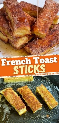 An easy breakfast idea or a holiday brunch recipe, these French Toast Sticks are the perfect treat for satisfying that sweet tooth and for little ones hands! They come together quickly using many ingredients that you may already have on hand!