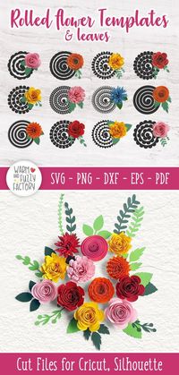 Opgerolde bloem svg 3d bloem svg Het geknipte dossier van de | Etsy