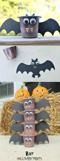 These Bat Halloween Treats are the perfect treat idea for children with allergies or not. Super cute and so easy to make! by lottie