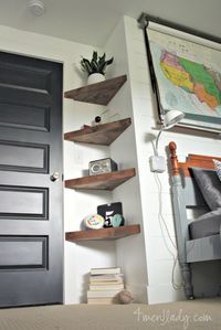 DIY floating corner shelves.: