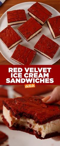 Red Velvet Ice Cream SandwichesDelish