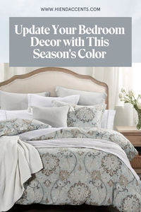 Update your bedroom decor with this season's must-have color: blue. Add billow pillow shams for a fresh, vibrant summer bedroom makeover. #PillowSham #SummerBedroom #BedroomMakeover #BlueDecor #BlueBedroom