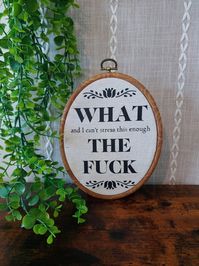 What the Fuck Wall Decor / Funny Home Decor / Faux Embroidery - Etsy Canada