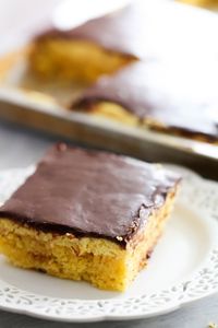 Boston Cream Pie Sheet Cake - Chef in Training