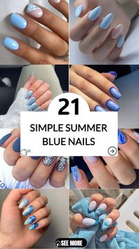 🌞💅 Keep it simple yet stylish this summer with our easy-to-achieve blue nail designs! 💙 Opt for a fresh and vibrant aqua blue or a soft and serene pastel shade. These minimalist designs will elevate your nails without requiring complex techniques or elaborate patterns. Embrace the simplicity and let your nails exude effortless summer charm. #SimpleYetStylish #SummerBlueNails #EffortlessElegance