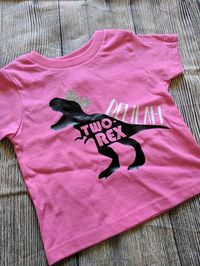 Dinosaur girl birthday shirt, change it to she-rex with number 5