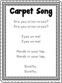 Carpet Song Poster by Carolyn's Creative Classroom LLC | TPT