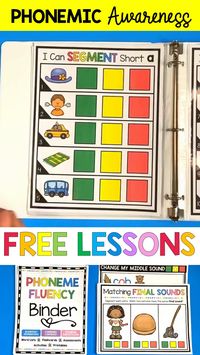 Phonemic awareness is the number one predictor of whether a student will become a fluent reader. These lessons are aligned with the science of reading, and I'll walk you through all seven steps of teaching students how to: identify, isolate, compare, blend, segment and substitute phonemes within our oral language. Phonemic awareness is 100% auditory, this is NOT phonics! If children are struggling with phonics and learning how to read, this is your missing piece. Print FREE sample lessons.