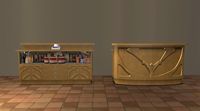 Mod The Sims - Art Nouveau Kitchen Set consisting of Recolors of BG Objects and a Barstool Mesh