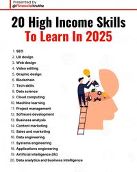 Future-proof your career by mastering these high-income skills in 2025. This comprehensive list from @Financialtruthz includes SEO, UX design, web design, video editing, blockchain, data science, machine learning, and more. Enhance your expertise and stay ahead in the job market with these valuable skills. #HighIncomeSkills #CareerDevelopment #FutureSkills #TechSkills #Financialtruthz