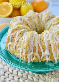 Zucchini Bundt Cake with Orange Glaze