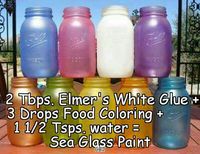 Recipe for painting mason jars, wine bottles, etc.