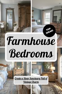 ♥ Looking to refresh your home bedroom with a touch of farmhouse charm? Dive into the cozy atmosphere of this modern farmhouse bedroom, featuring vintage decor elements and rustic vibes. Get inspired with farmhouse bedroom ideas for a relaxing and inviting space. 🌿🛏 #farmhousebedroom #homedecor #bedroominspiration