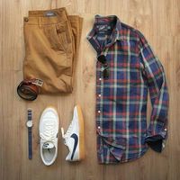 Outfit grid - Checked shirt