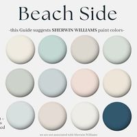 Sherwin-williams Color Palette: Calm Ocean, 12 Sherwin Williams Paints for the Whole House, Coastal Beach Interior Design Hue Collection - Etsy