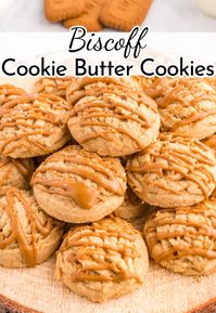 Indulge in the ultimate cookie experience with our Biscoff Cookie Butter Cookies, topped with a drizzle of more cookie butter and a hint of sea salt for that perfect sweet and salty balance!