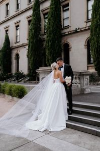 Jana wears our beautiful ROSE gown by Mariana Hardwick for her wedding. Photography | Evia Zachariah