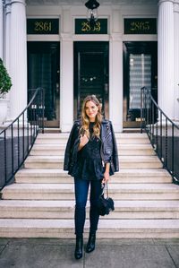 outfit ideas | outfit ideas for women | outfit ideas for work | chic | black | moto jacket | simple | classy | woman | brands | style | shoes | street style | street fashion |  urban | new york | outfits | gal meets glam