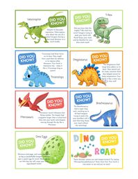 "\"Embark on a prehistoric journey with our Dino-Mite Lunchbox Fun Facts Cards! Designed to captivate young minds, each card unveils fascinating tidbits about dinosaurs, from the mighty T-Rex to the soaring Pterosaurs. Delightfully illustrated and packed with eight engaging facts, these cards transform lunchtime into a thrilling adventure of learning and fun. Perfect for parents, caregivers, and dinosaur enthusiasts, our Dino-Mite Lunchbox Fun Facts Cards from Learnful Designs are a playful addi