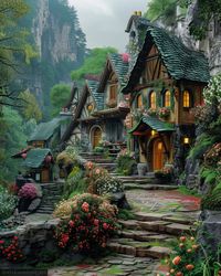 #spring #springday #springflowers #springtime #springiscoming #fairytale #magic #magicforest #forest #forestcabin #fairy #village #forestvillage #beautifulart #beautiful #inspirational #inspiring #inspiringartist #sunny #blossom #blossoming #fantasyworld #fantasy