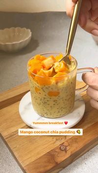 One of the most refreshing & delicious breakfasts ever!! It’s a must try, and it’ll be a regular this summer 😍 Ingredients: 1 cup coconut milk 1/2 cup sliced mangoes 1.5 tbsp honey (adjust as per sweetness preference) 2 tbsp chia seeds Extra sliced mangoes to top Instructions: 1. In a blender blend the coconut milk, mangoes & honey. 2. Pour it into a container, add the chia seeds & mix well. Let this overnight or 6-8 hours. 3. Once set, serve it with more man