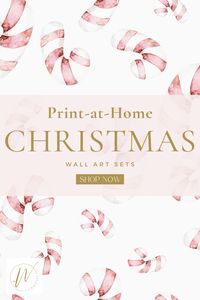 Printable Holiday Print Sets for Quick Christmas Home Decor