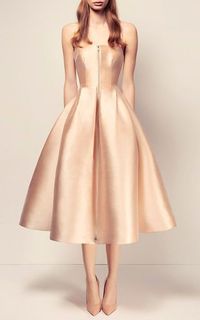 The Maeve Silk Strapless Midi Dress by ALEX PERRY for Preorder on Moda Operandi