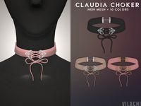 Sims 4 CC's - The Best: Claudia Choker by Vilachi