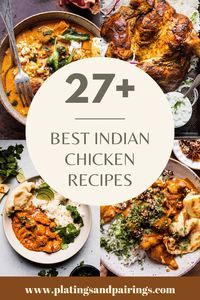 Looking for some tasty Indian chicken recipes? Here's 27+ delicious dishes to try at home! Butter Chicken, Curry, Tikka Masla & more! // easy // instant pot // curries