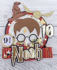 Luvish Creation Harry Potter Customise Cake Topper, Layered 3D Shaker Cake Topper (Design 1) : Amazon.in: Toys & Games