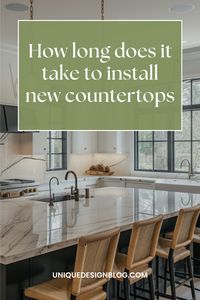 Wondering how long it'll take to transform your kitchen with new countertops? Dive into our comprehensive guide that breaks down the entire installation timeline, from selection to the final touches. Shift from uncertainty to having a fully equipped kitchen, ready for use in no time. Get clarity on what to expect during the installation process.Click to master your countertop installation timeline and plan your kitchen makeover with confidence!